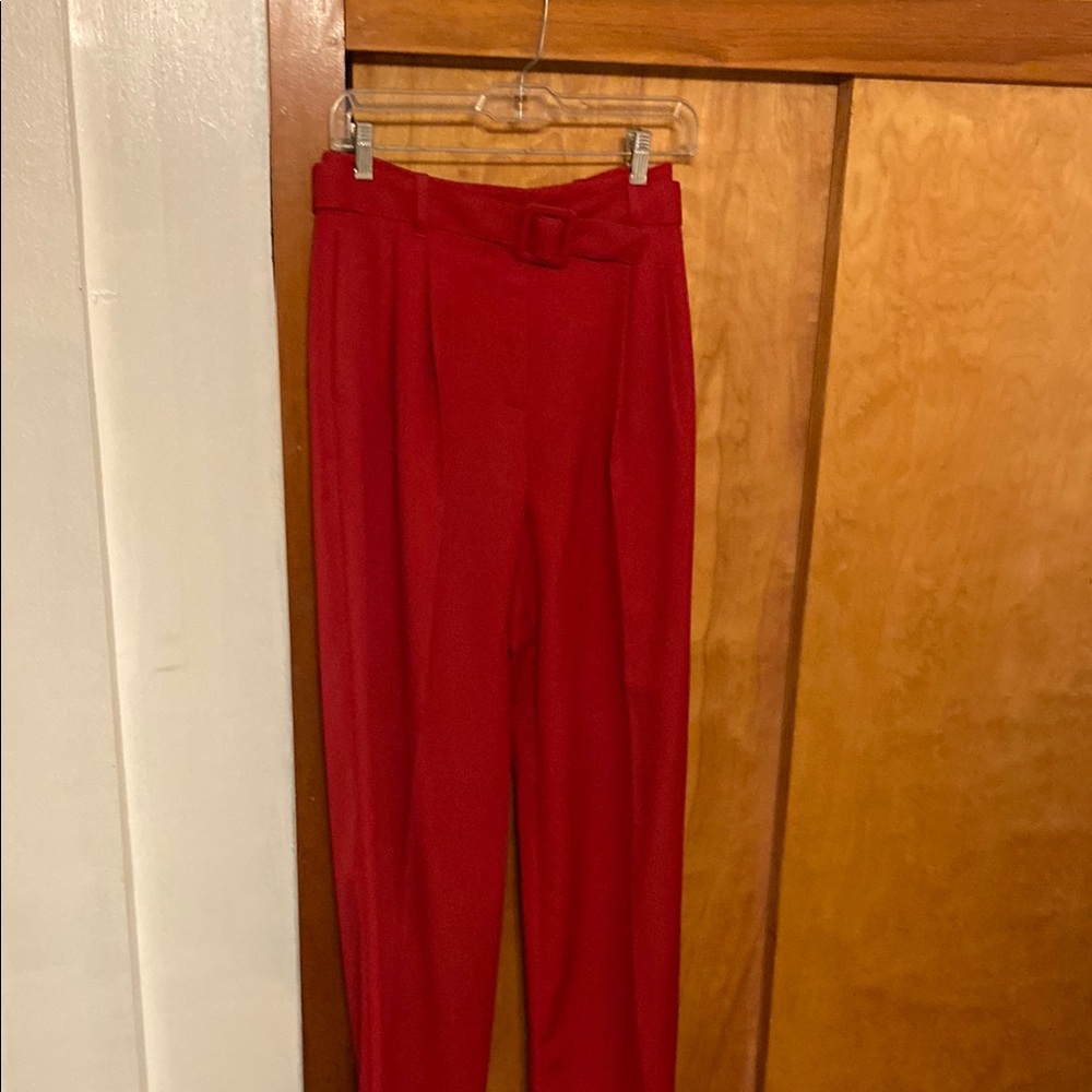 Elegant Red Women's Pants